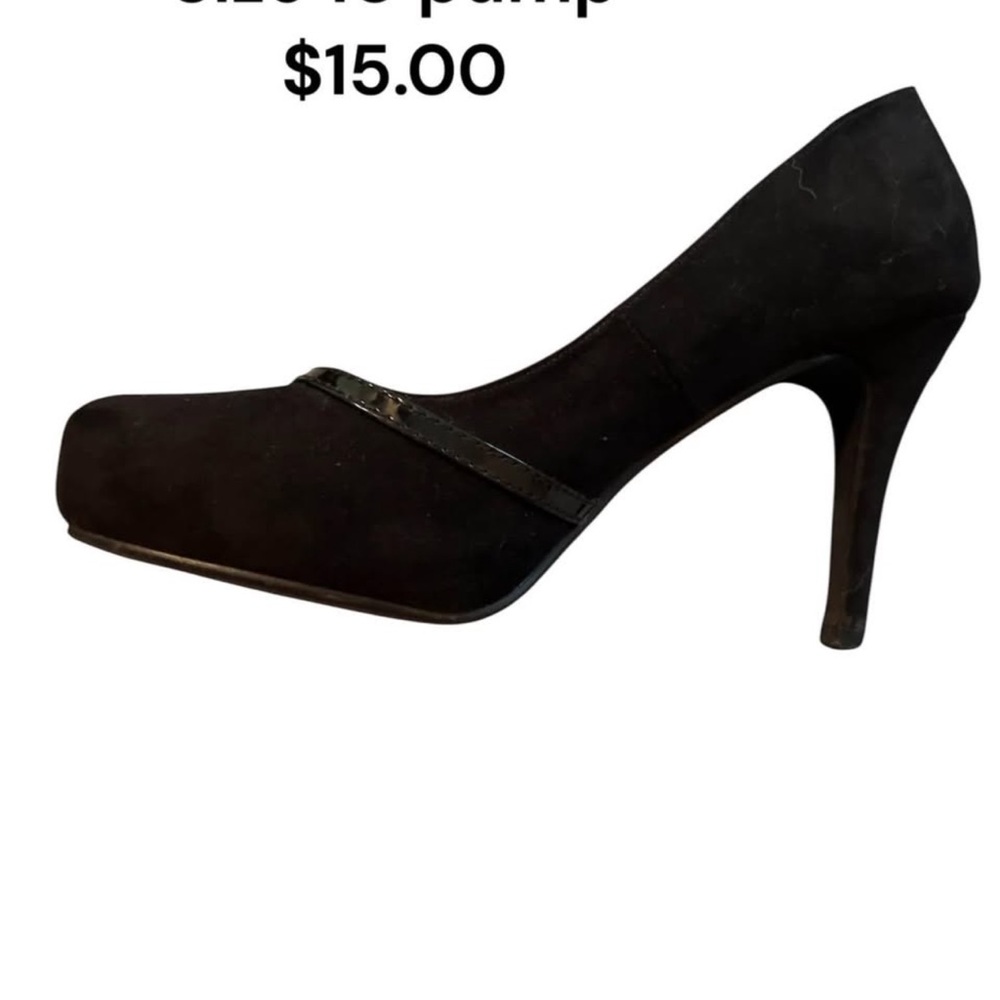 JustFab Black Suede Heels Professional Stiletto